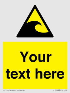 Custom warning tsunami hazard zone